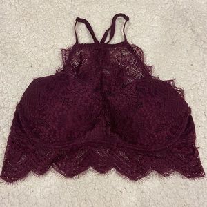 victoria’s secret pink lace push up bralette size small